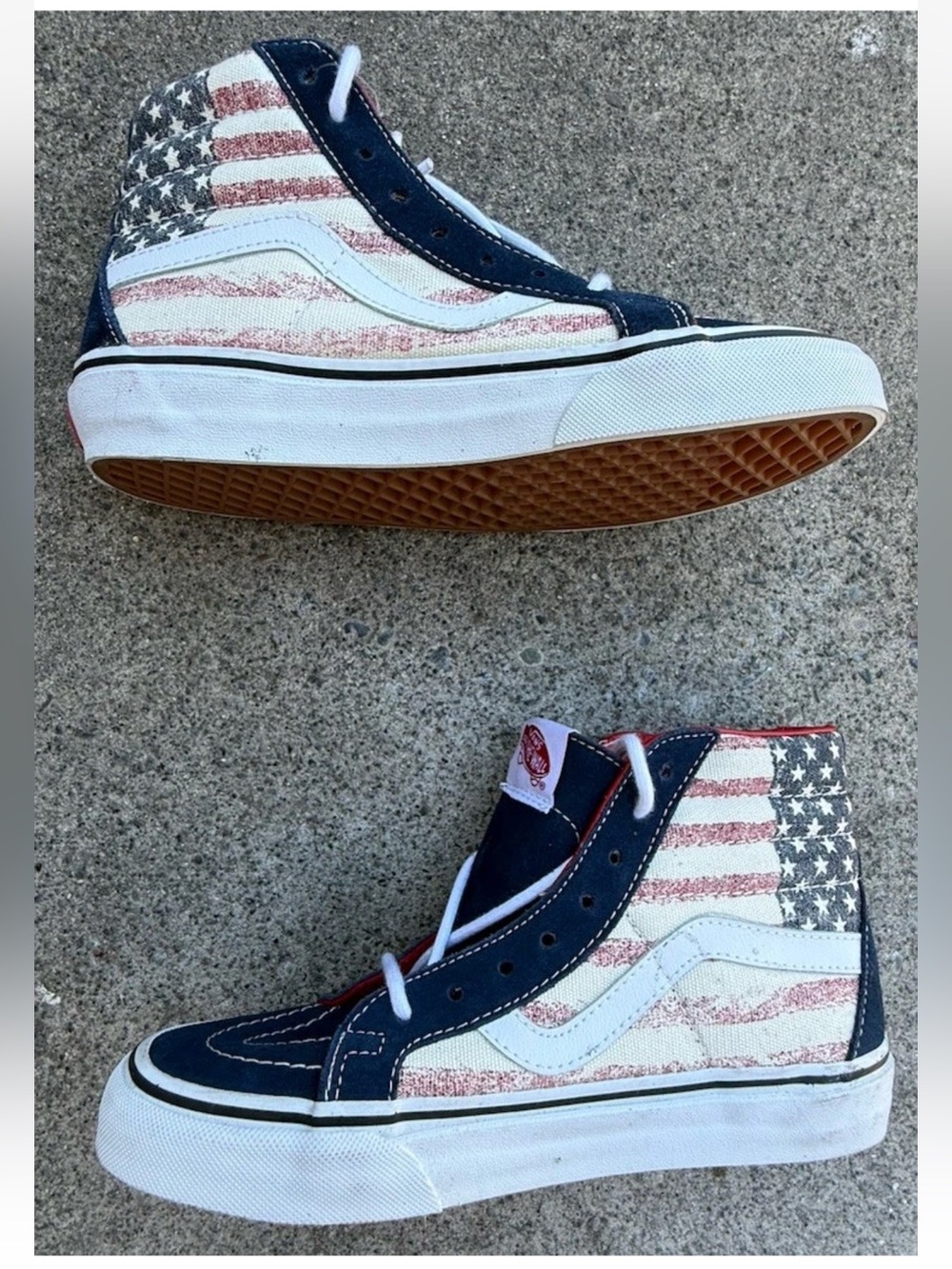 Vans Sk8-Hi Reissue Stars & Stripes American Flag USA Women’s Size 7